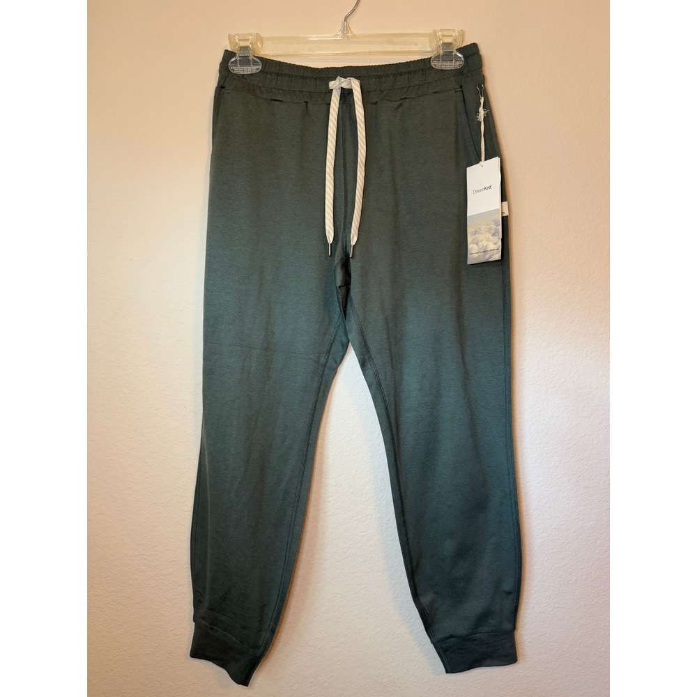 Vuori Forest Green Joggers with Cream Drawstring
